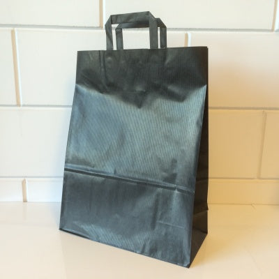 Klika - Draagtassen zwart kraft 32/15x43cm 250st 2 stuks