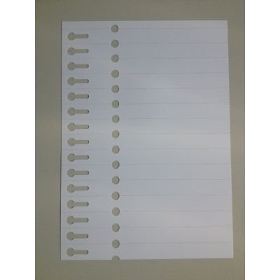 Klika - Étiquette à fente 19x210mm sur feuille laser A4