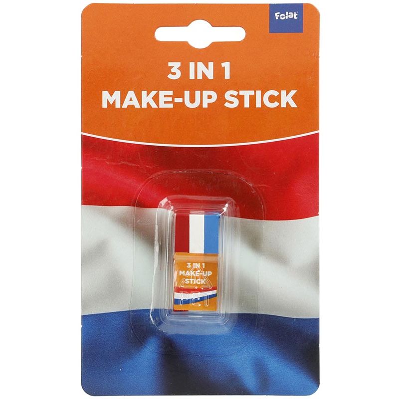 DBV - Oranje schminkstick, rood-wit-blauw