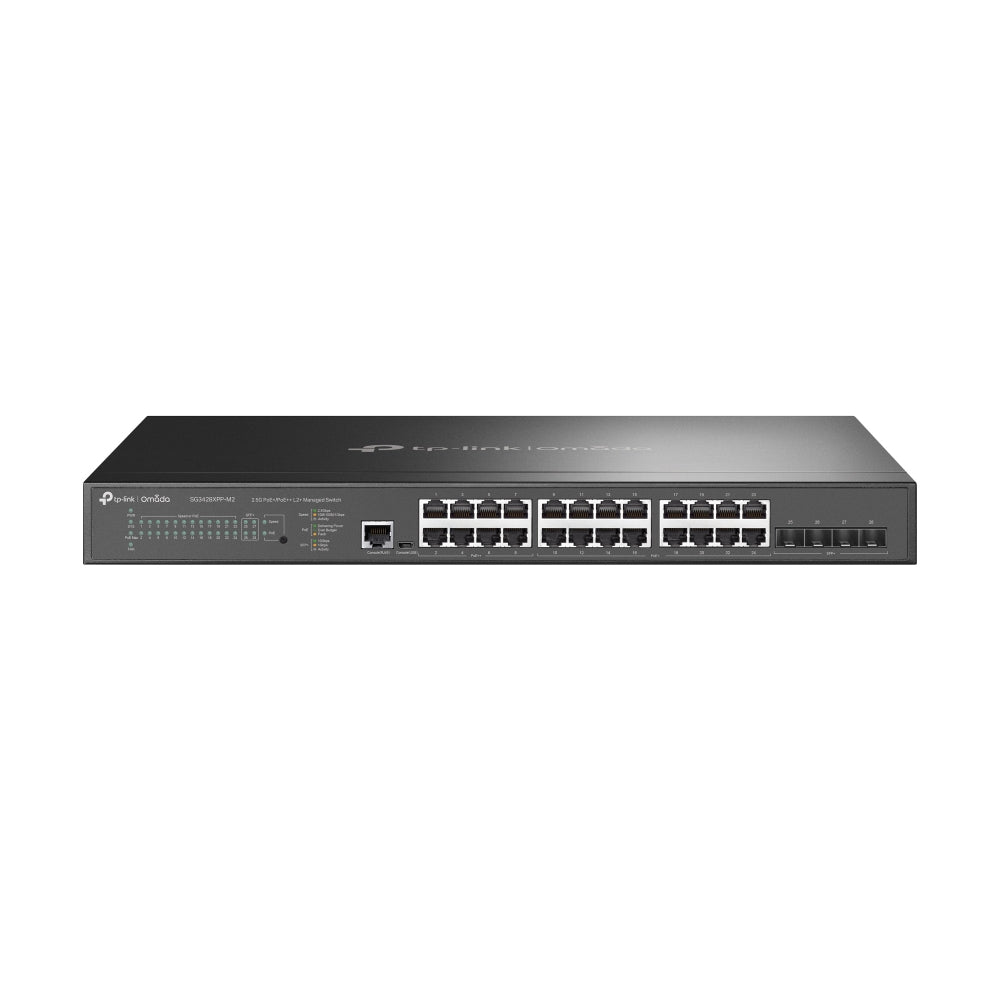 TP-Link - Omada SG3428XPP-M2 netwerk-switch Managed L2+ 2.5G Ethernet (100/1000/2500) Power over Ethernet (PoE) 1U Zwart