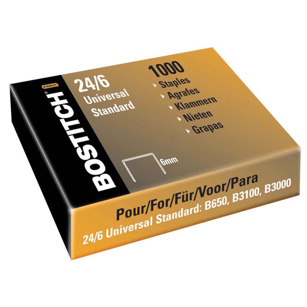 Bostitch - graffe 24-6-5MGAL (6 mm), color rame, per B440F, B660, B650, B3100, B202, B2500, B3000, B...