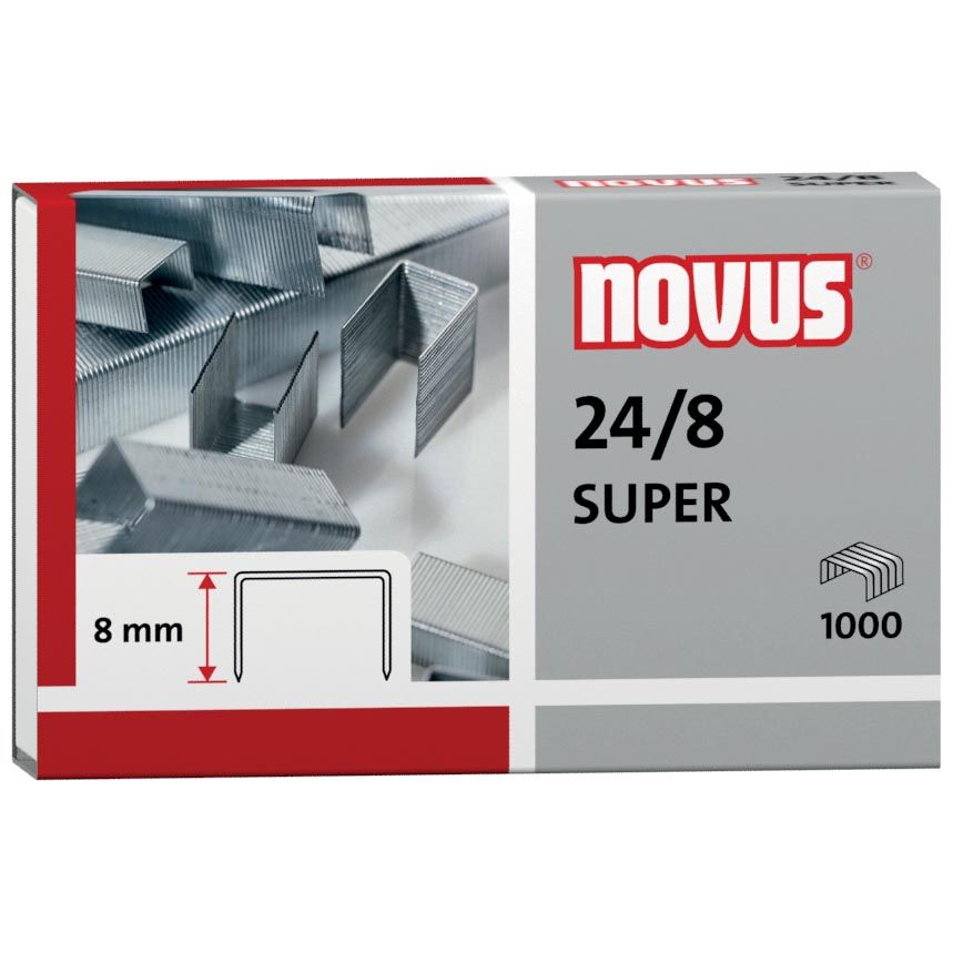 Novus - Grapas 24/8, caja de 1000 piezas