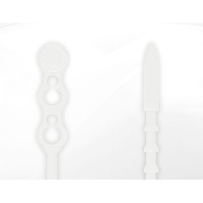 Klika - Fermeture à nouer refermable 180 mm naturel