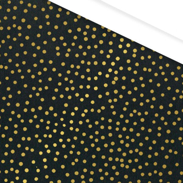 Gift wrapping paper 30cm 200m 65gr/m brown kraft Dots gold