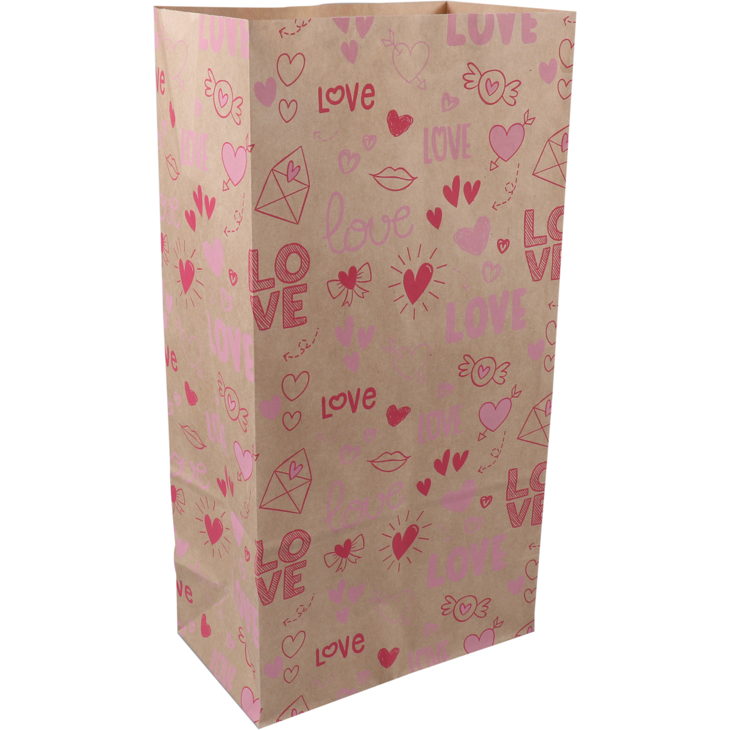 Klika - Zak | Blokbodemzak | Kraftpapier | 160/ 90x310mm | Love Notes | 500 stuks