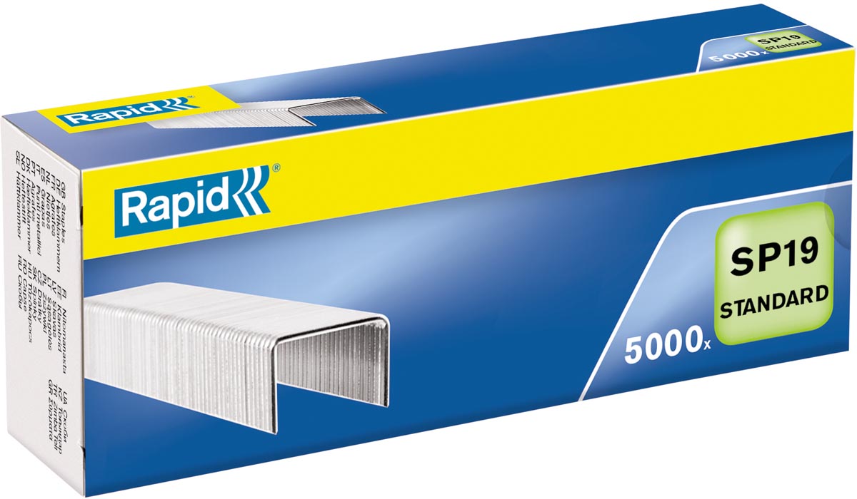 Rapid - agrafes SP19, galvanisées, boîte de 5 000