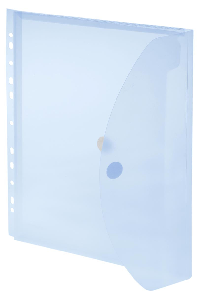 Foldersys - sac de présentation perforé A4, bleu