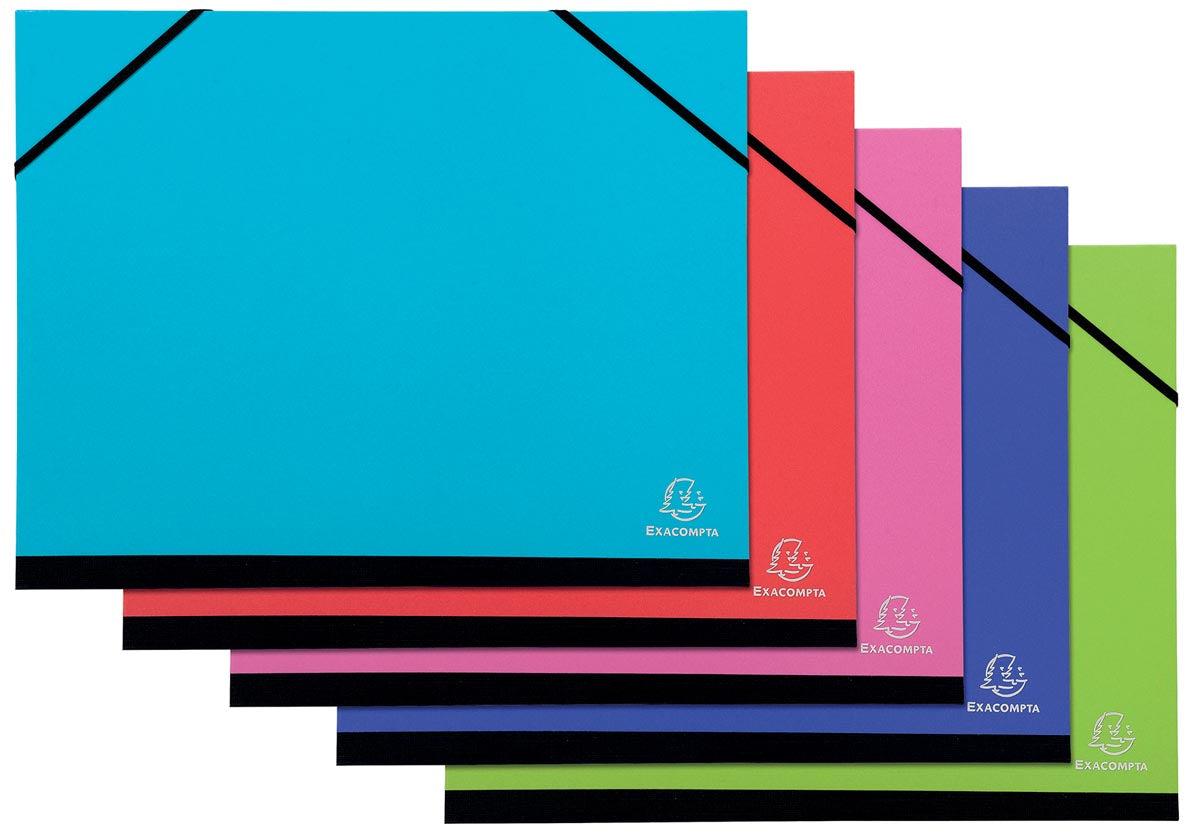Exacompta - Cartella porta disegni Iderama 28x38 cm con chiusura ad elastico assortita