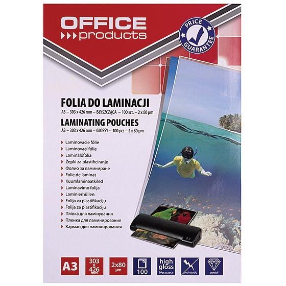 Prodotti per ufficio - busta di plastificazione ft A3, 160 micron (2 x 80 micron), confezione da 100 pezzi