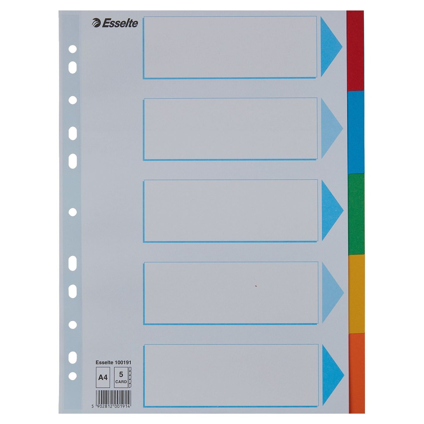 Esselte - Tabbladen stand a4 5dlg karton 11r ass | 20 stuks