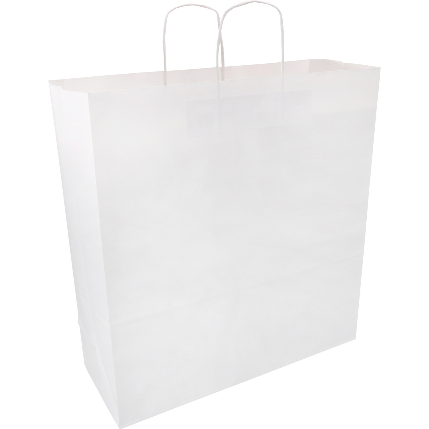 Klika - Tasche | Kraftpapier | gedrehte Papierschnur | 45x 17x48cm | Einkaufstasche | weiß | 100 Stück