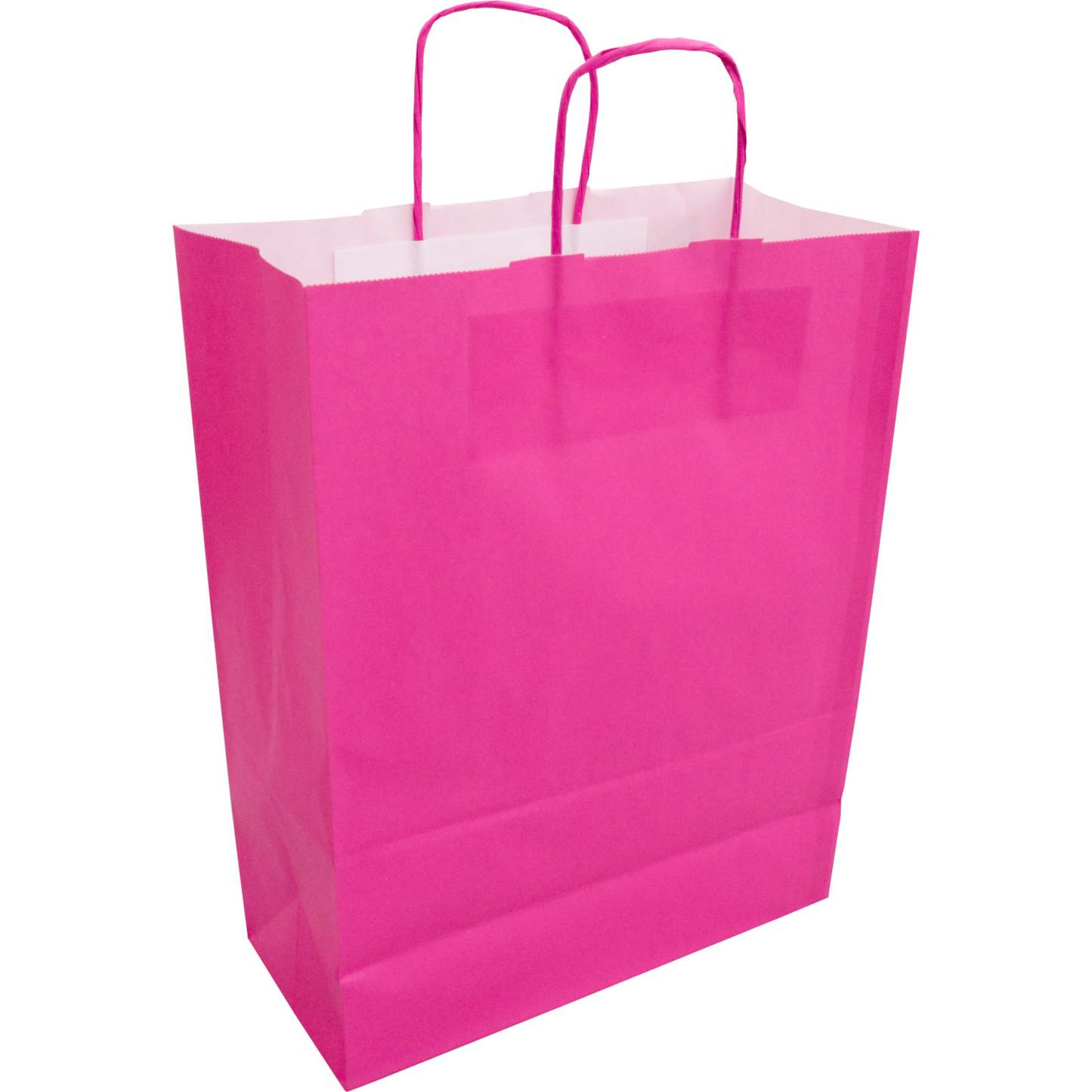 Klika - Tas | Kraftpapier | gedraaid papieren koord | 26x 12x35cm | draagtas | roze | 200 stuks
