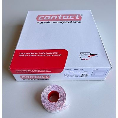 Klika - Etiket 2612 wit permanent 2-slit 63.000