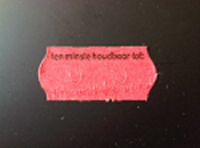 Klika - Etiket 2612 rood perm 2slit Tenminste ho