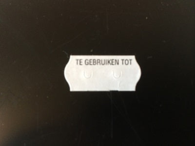 Klika - Etiket 2612 wit/zwart TE GEBRUIKEN TOT