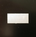 Klika - Etiket 2612 rectangle white dim.2slit 54
