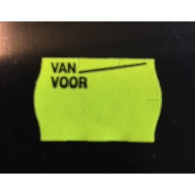 Klika - Etiket 2516 fl.geel semi perm Van Voor