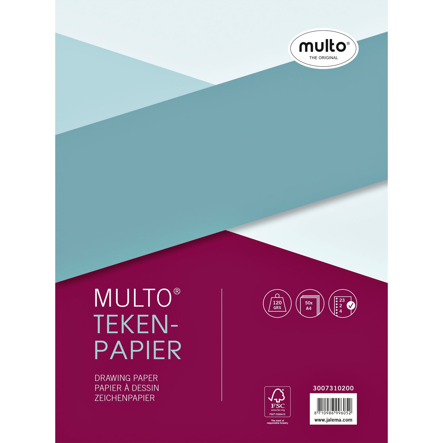 Multo - Interior drawing paper A4 23-ring 50 sheets | 5 pieces