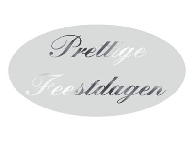 Klika - Etiket Prettige Fe zilv/zilv ovaal 40x21