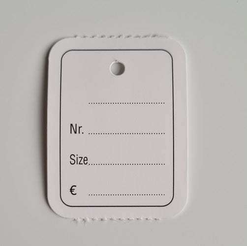 Klika - Hangetiket op rol 30x40mm bedrukt 1000 stuks