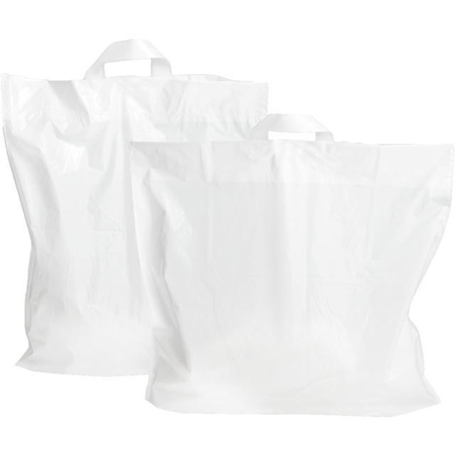 Klika - Tas | LDPE | 55x 5x50cm | lusdraagtas | wit | 250 stuks