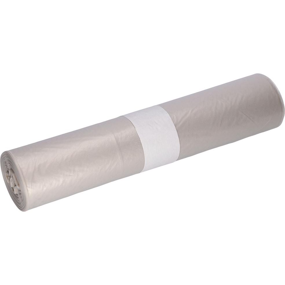 Deiss - sacco spazzatura, ft 70 x 110 cm, trasparente, LDPE, rotolo da 25 pezzi