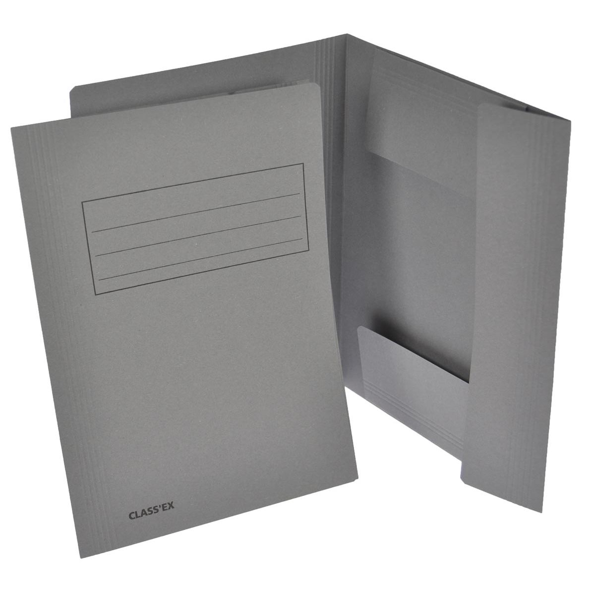Classex - Class'ex dossiermap, 3 kleppen, grijs