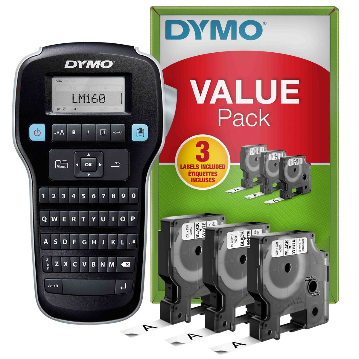 Dymo - Labelprinter labelmanager 160 qwerty 12mm pak
