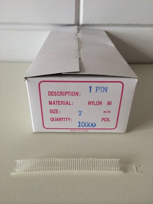 Klika - Alfileres textiles de nailon 7 mm finos 10.000 piezas 9 piezas
