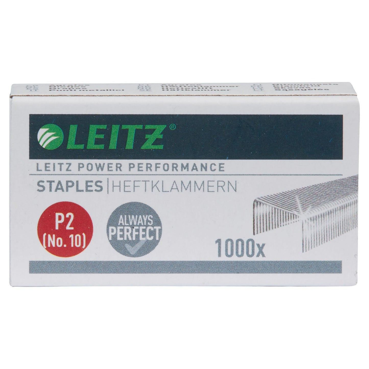 Leitz - Graffe P2 n.10 zincate 1000 pezzi