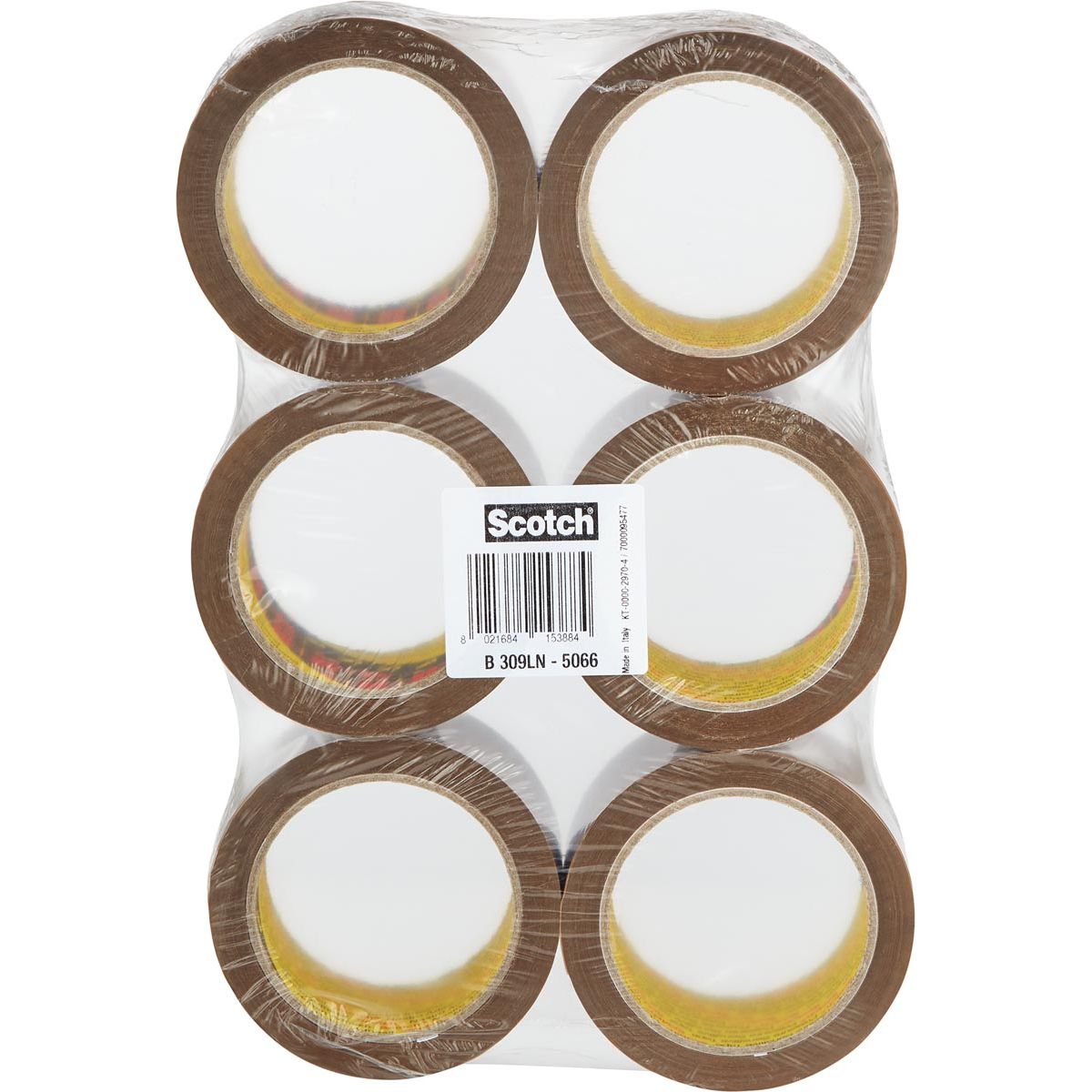 Scotch - confezione silenziata, ft 50 mm x 66 m, marrone, conf. da 6 rotoli