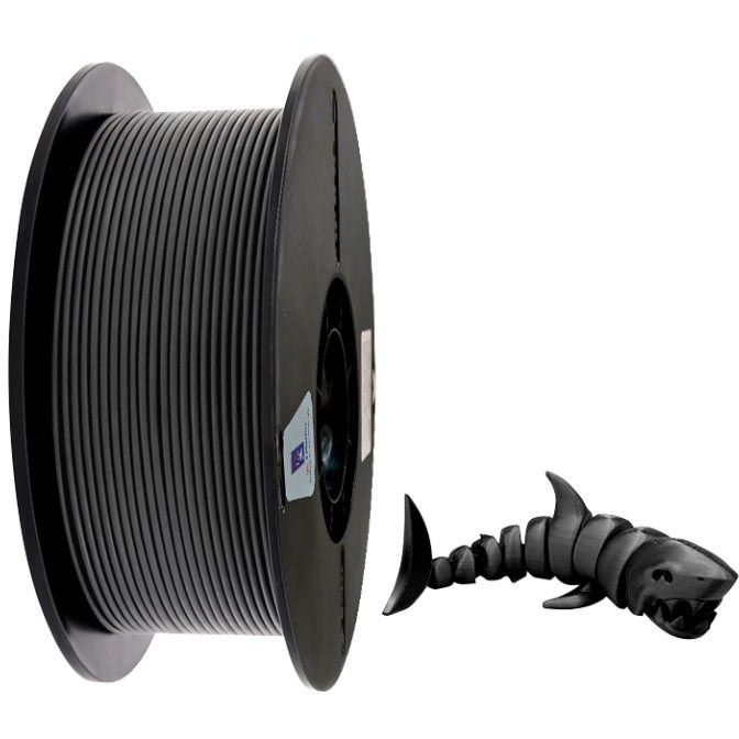 Zonder merk - 3D Filament PETG, 1 kg, 1,75 mm, zwart