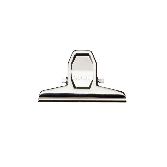 MAUL - Fermacarte Pro 75mm capacità 20mm argento 2 pezzi