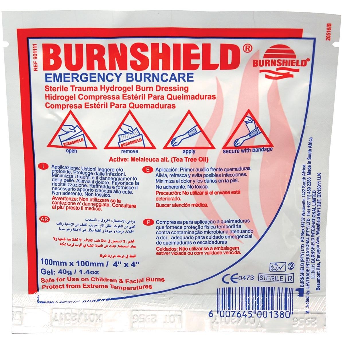Klika - Compress for burns, ft 10 x 10 cm