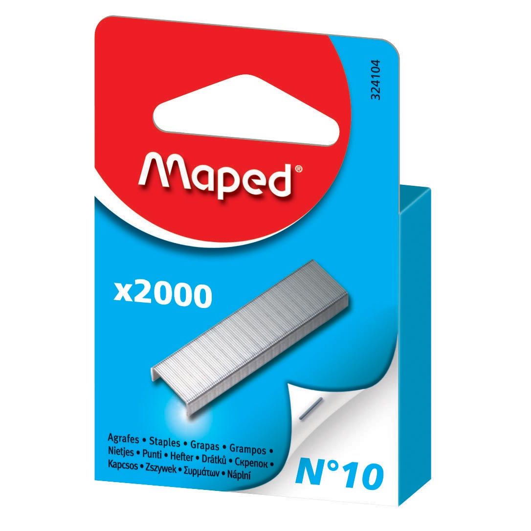 Oficina Maped - grapas no. 10, caja de 2.000 grapas