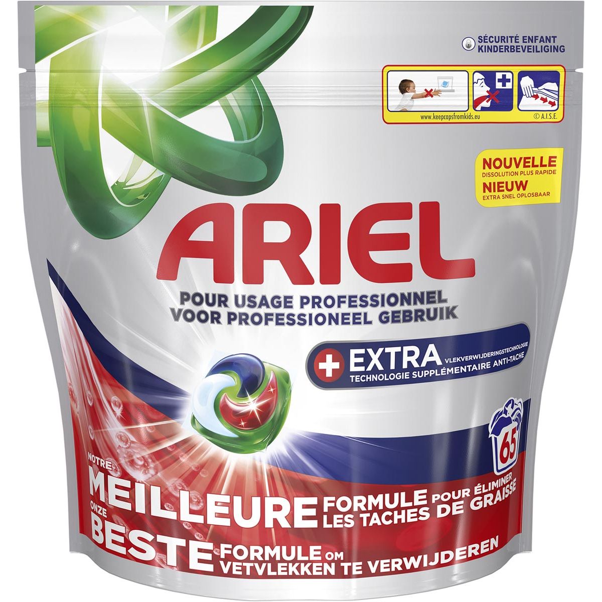 Ariel - Pro pods wascapsules, Extra, pak van 65 stuks