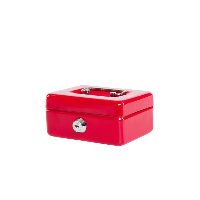 MAUL - Cassetta portamonete con serratura 125x95x60mm rosso