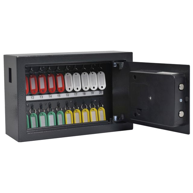 Pavo - Sleutelkast y 20 haken donkergrijs