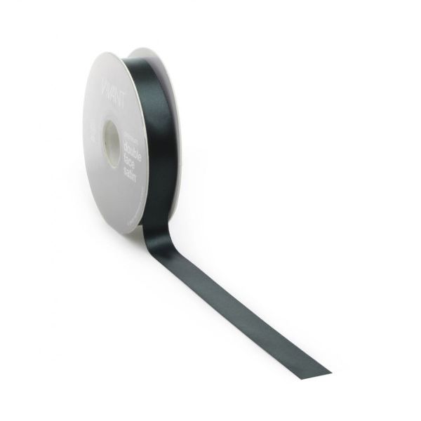 Satin ribbon PREMIUM Double face 25mm x 25 meters dark green