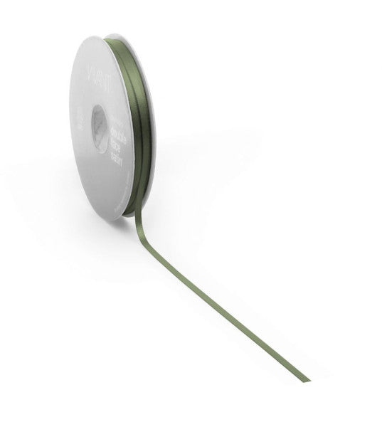Satijnlint PREMIUM Double face 10mm x 25 meter moss