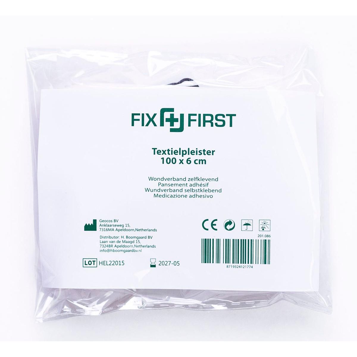Fixfirst - elastische pleister, 6 cm x 1 m