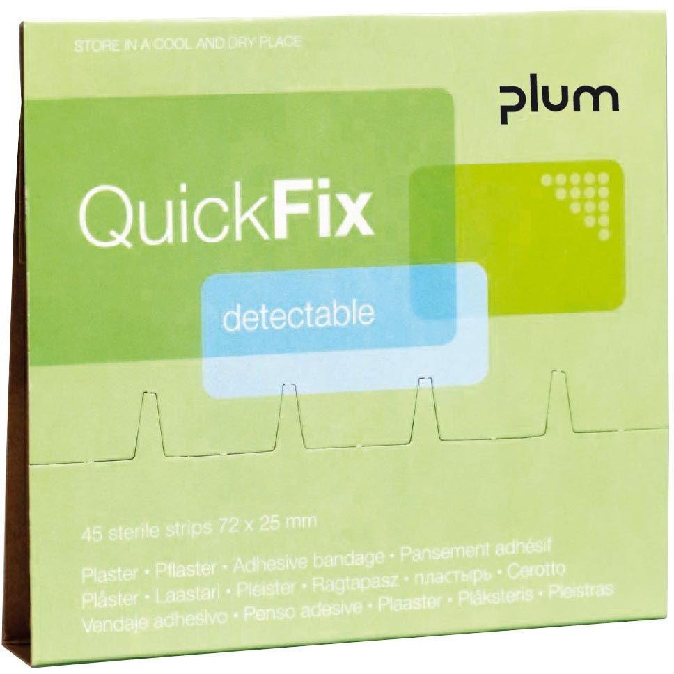 Plum - QuickFix navulling voor pleisterautomaat, 30 detecteerbare blauwe pleisters