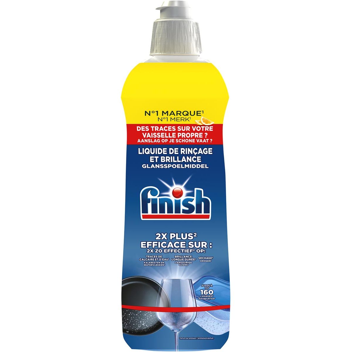 Finish - glansspoelmiddel voor vaatwasser, flacon van 800 ml, citroen
