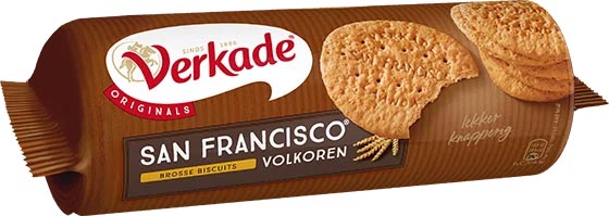 Verkade - San Francisco koekjes volkoren, pak van 261 g