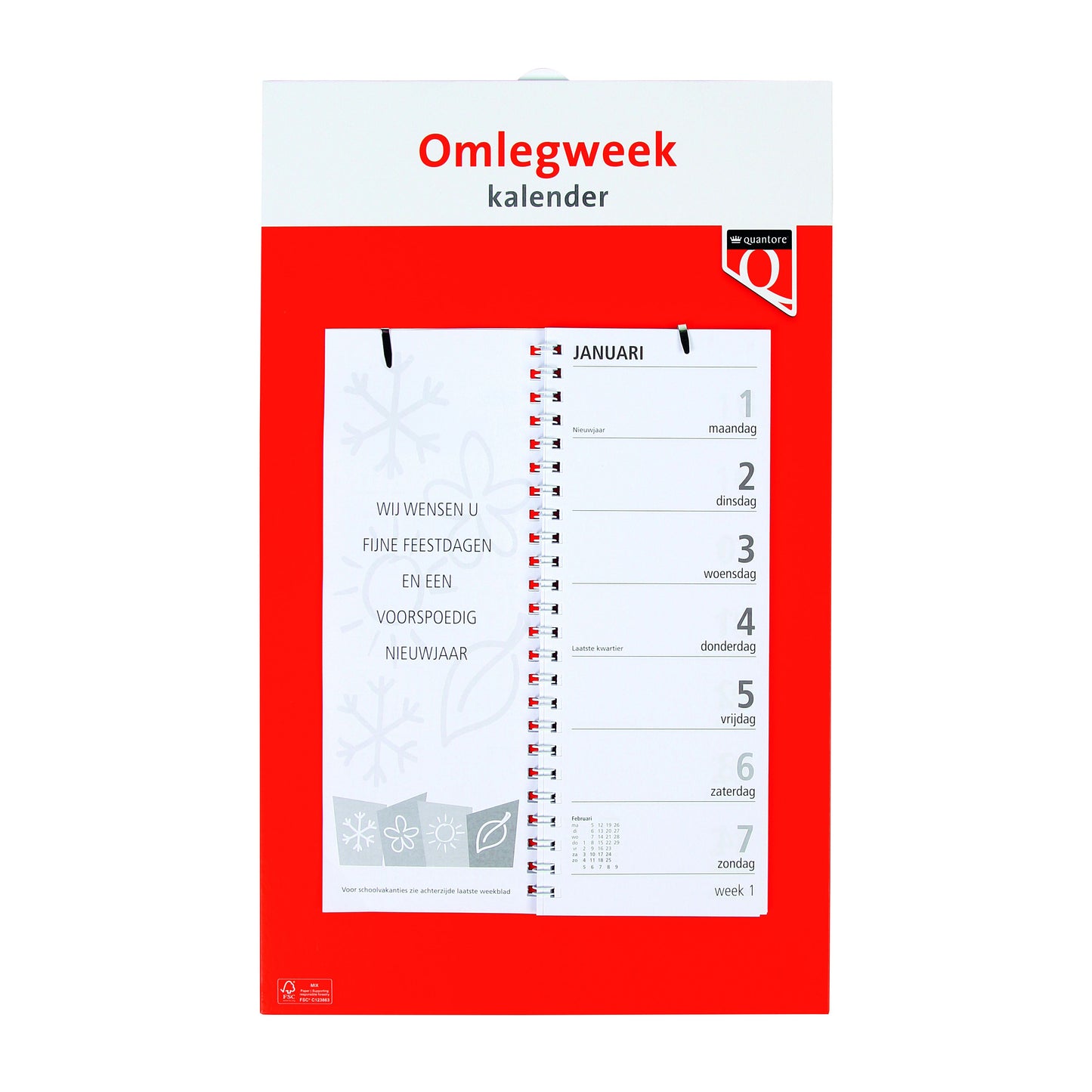 Quantore - Weekly change calendar 2026 | 10 pieces