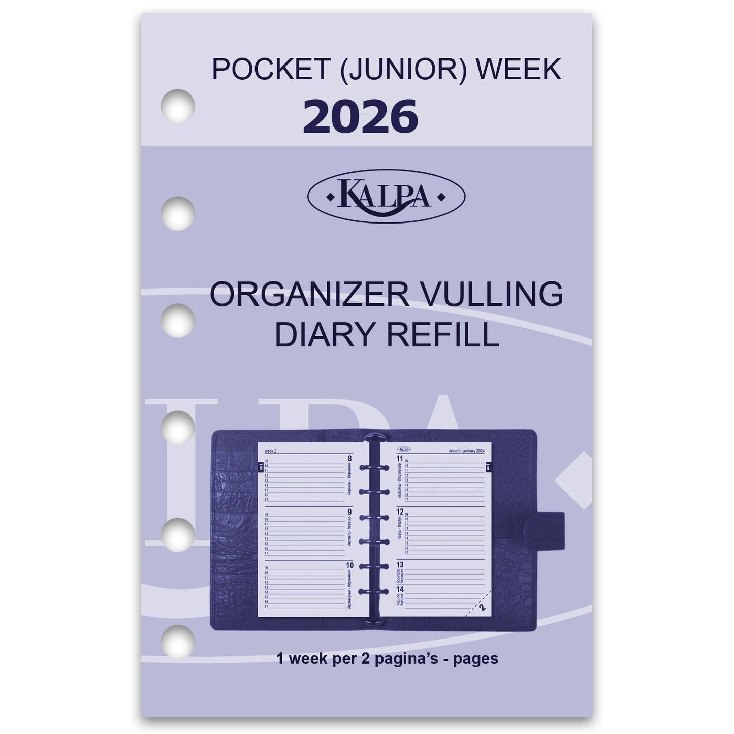 Kalpa - Agenda remplissage 2026 Pocket 7 jours/2 pages
