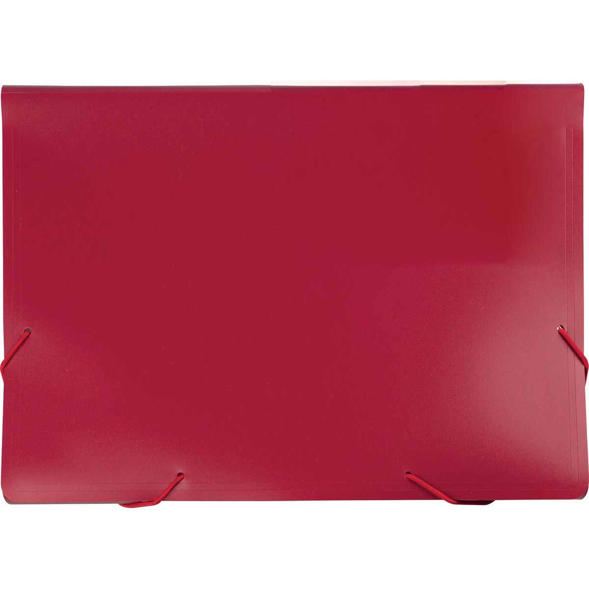 Beautone - raccoglitore frontale, A4, 13 scomparti, rosso