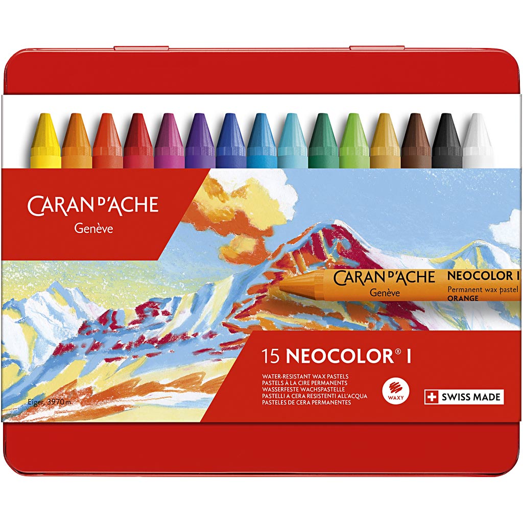 Caran d'ache - Waskrijt caran d ache neocolor i 15st ass
