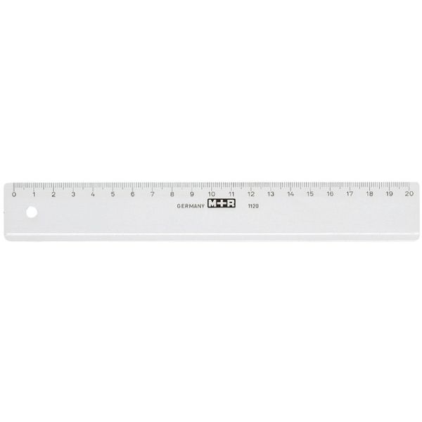 M+R - Regla 1120/000 plástico 20cm transparente