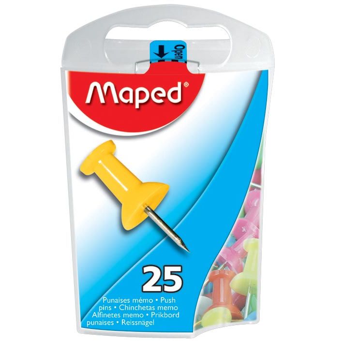 Maped Office - prikbordspelden, ophangdoosje met 25 stuks